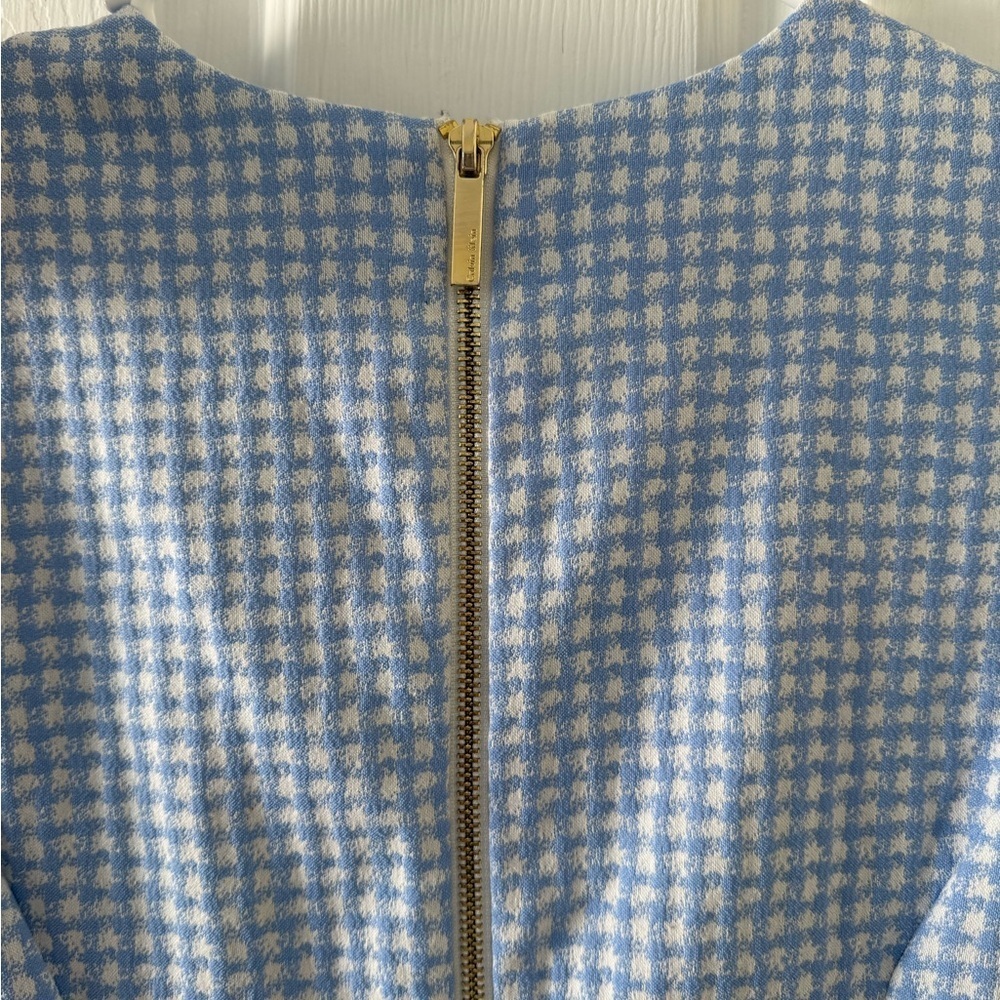 Calvin Klein Blue Gingham Midi Dress - Picture 3 of 8